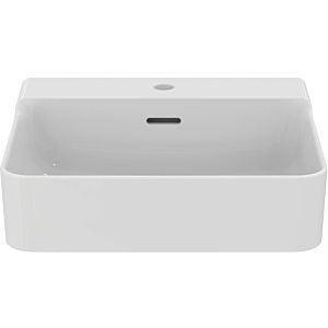 Ideal Standard Conca lavabo T381201 avec trou pour robinetterie et trop-plein, sol, 500 x 450 x 165 mm, blanc