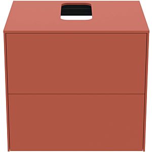 Ideal Standard Conca vanity unit T3940Y3 with cutout, 2 pull-outs, 60x50.5x55 cm, center, Sunset matt lacquered