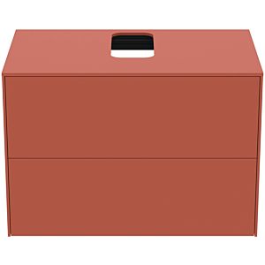 Ideal Standard Conca vanity unit T3941Y3 with cut-out, 2 pull-outs, 80x50.5x55 cm, in the middle, Sunset matt lacquered
