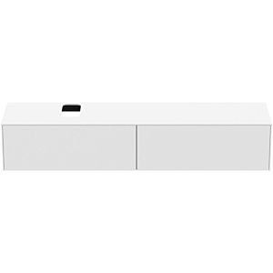 Ideal Standard Conca Waschtisch-Unterschrank T3986Y1 mit Ausschnitt, 2 Auszüge, 200x50,5x37 cm, Weiß matt lackiert