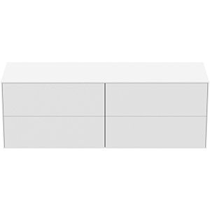 Ideal Standard Conca vanity unit T4325Y1 without cut-out, 4 pull-outs, 160x50.5x55 cm, matt white lacquered