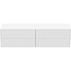 Ideal Standard vasque Conca T4326Y1 sans découpe, 4 tiroirs, 200x50,5x55 cm, laqué blanc mat