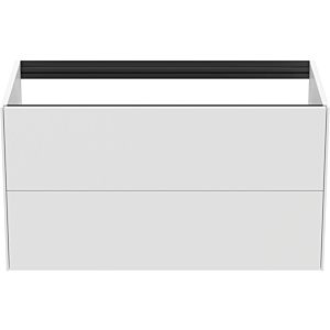 Ideal Standard Conca Waschtisch-Unterschrank T4357Y1 ohne Waschtisch-Platte, 2 Auszüge, 100x50,5x54 cm, Weiß matt lackiert