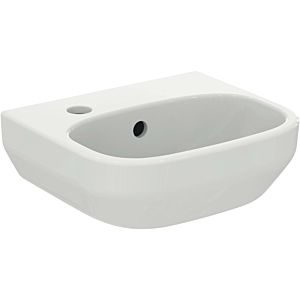 Ideal Standard i.life A Handwaschbecken T451501 35x30x15cm, mit Hahnloch und Überlauf, Hahnbank links, weiß