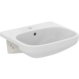 Ideal Standard i.life A lavabo semi-encastré T451701 50x44x15cm, avec trou pour robinetterie et trop-plein, blanc