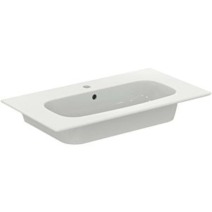 Ideal Standard i.life A vanity washbasin package K8743NW 84x46x64.5cm, 1 tap hole, brushed chrome handle, coffee oak