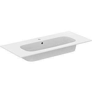 Ideal Standard i.life A furniture washbasin package K8745DU 104x46x64.5cm, 1 tap hole, brushed chrome handle, matt white