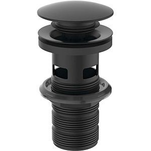 Ideal Standard push open valve E1482XG for Basin Fixing Kit with overflow, Silk Black
