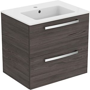 Ideal Standard Eurovit Plus washbasin furniture package K2979LG with base cabinet, lava gray decor, 61x45x56.5cm