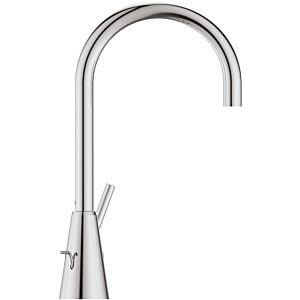 Ideal Standard Ceraline single lever basin mixer BC195AA with high spout, chrome-plated, swiveling pipe spout