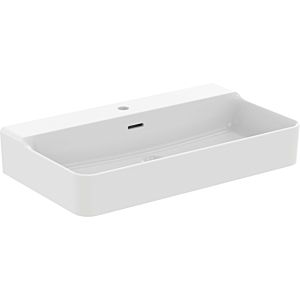 Ideal Standard Conca washbasin T3826V1 with tap hole and overflow, sanded, 800 x 450 x 165 mm, silk white