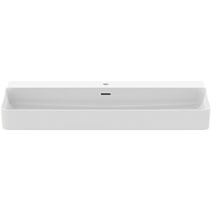 Ideal Standard Conca washbasin T3838V1 with tap hole and overflow, sanded, 1200 x 450 x 165 mm, silk white