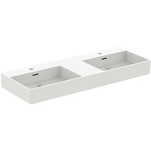 Ideal Standard Extra double washbasin T3731V1 120x45x15cm, with overflow, 2000 tap hole, silk white