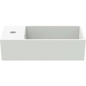 Ideal Standard Extra Cloakroom basin T3733V1 45x25x15cm, tap bank on the left, with overflow, 2000 tap hole, silk white