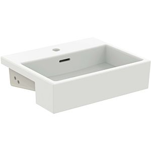 Ideal Standard Extra semi-recessed washbasin T3735V1 50x42x14.5cm, 2000 hole, with overflow, silk white
