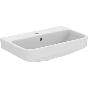 Ideal Standard i.life S compact washbasin T4583MA with tap hole and overflow, 60 x 38 x 18 cm, white Ideal Plus