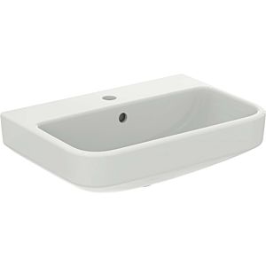 Ideal Standard i.life S compact washbasin T4584MA with tap hole and overflow, 55 x 38 x 18 cm, white Ideal Plus