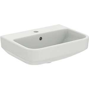 Ideal Standard i.life S compact washbasin T4585MA with tap hole and overflow, 50 x 38 x 18 cm, white Ideal Plus
