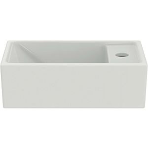 Ideal Standard i.Life S Handwaschbecken E211201 Hahnbank rechts, 1 Hahnloch, ohne Überlauf, weiß, 37x21x12cm