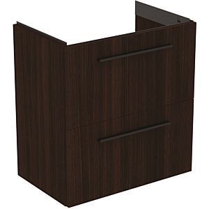 Ideal Standard i.life S meuble sous-vasque 801 match2 coulissants, 60 x 37,5 x 63 cm, chêne café