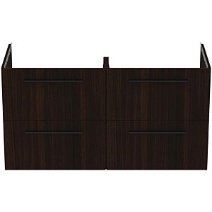 Ideal Standard i.life B furniture double vanity unit T5278NW 120x50.5x63cm, 4 drawers, coffee oak