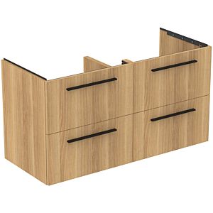 Ideal Standard i.life B meuble double vasque T5278NX 120x50,5x63cm, 4 tiroirs, chêne naturel