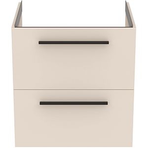 Ideal Standard i.life B meuble double vasque T5270NF 2 tiroirs, 60 x 50,5 x 63 cm, beige sable mat