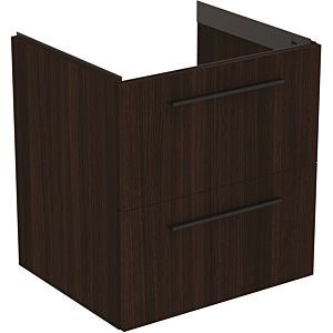Ideal Standard i.life B meuble double vasque T5270NW 2 tiroirs, 60 x 50,5 x 63 cm, chêne café