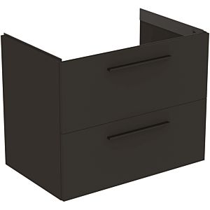 Ideal Standard i.life B furniture double vanity unit T5272NV 2 drawers, 80 x 50.5 x 63 cm, matt carbon grey