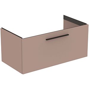 Ideal Standard i.life B meuble double vasque T5275NH 1 tiroir, 100 x 50,5 x 44 cm, grège mat