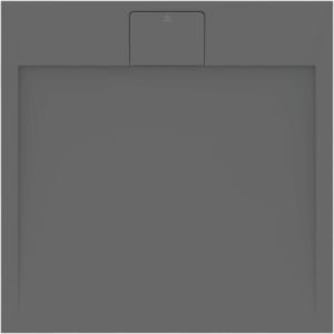 Ideal Standard Ultra Flat S i.life Brausewanne T5229FS 80 x 80 x 3,2 cm, quarzgrau, quadratisch