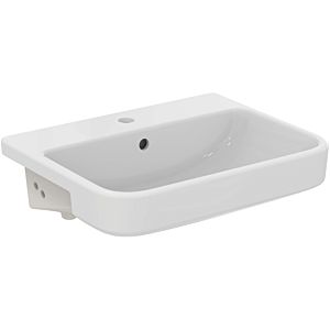 Ideal Standard i.life B lavabo semi-encastré T4611MA avec trou pour robinetterie et trop-plein, 55 x 44 x 17cm, blanc Ideal Plus