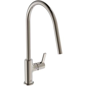 Ideal Standard Gusto kitchen tap BD408GN silver storm, with high pipe spout