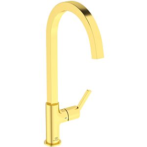 Ideal Standard Gusto kitchen tap BD411A2 brushed gold, with high square pipe spout