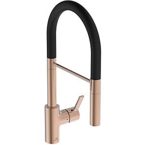 Ideal Standard Gusto kitchen tap BD417J4 sunset rose, with 2-function hand shower made of metal