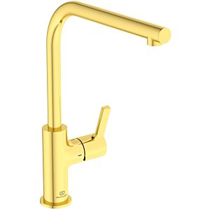 Ideal Standard Gusto kitchen tap BD418A2 brushed gold, with pipe spout