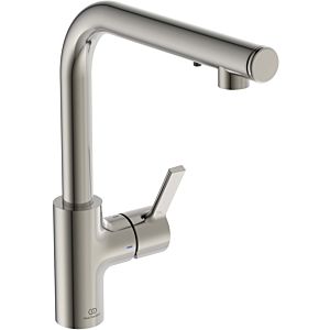 Ideal Standard Gusto wall-mounted kitchen mixer A7817GN silver storm, with sensor liquid soap dispenser, kit 2