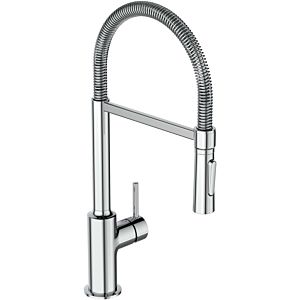 Ideal Standard CeraLook kitchen tap BC302AA with pull out spray, projection 215 mm, chrome-plated, semi professional