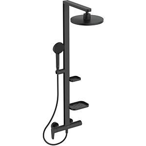 Ideal Standard Alu+ Shower System BD584XG with Shower Mixer, 2 Shelves, Silk Black