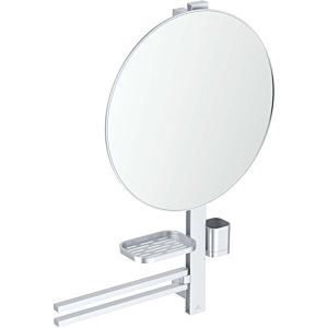 Ideal Standard Alu+ Accessory Bar L800 BD587SI with Towel Rail and Mirror 500mm, Silver