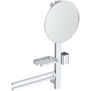 Ideal Standard Alu+ Beauty Bar M700 BD588SI with Towel Rail and Mirror 320mm, Silver