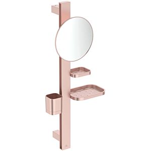 Ideal Standard Alu+ Beauty Bar S700 BD589RO avec étagères et miroir 200mm rosace