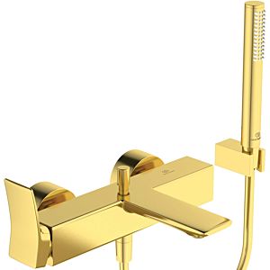 Ideal Standard Conca bath mixer Ideal Standard Conca bath mixer, exposed, with shower set, brushed gold
