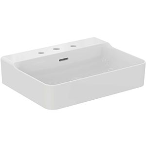 Ideal Standard Conca washbasin T381901 with 3 tap holes and overflow, sanded, 600 x 450 x 165 mm, white