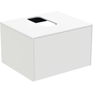Ideal Standard Conca Waschtisch-Unterschrank T3928Y1 mit Ausschnitt, 1 Auszug, 60x50,5x37 cm, mittig, Weiß matt lackiert