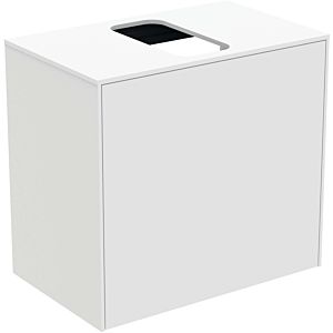Ideal Standard Conca Waschtisch-Unterschrank T3934Y1 mit Ausschnitt, 1 Auszug, 60x37x55 cm, mittig, Weiß matt lackiert