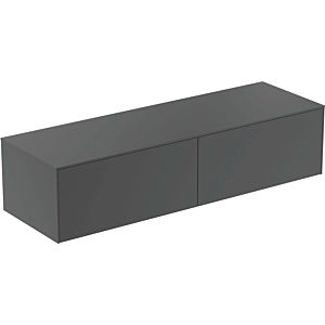 Ideal Standard Conca vanity unit T4315Y2 without cut-out, 2 pull-outs, 160x50.5x37 cm, matt anthracite lacquered