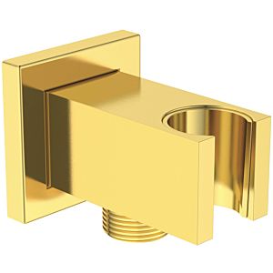 Ideal Standard Idealrain Atelier Wandanschlussbogen BC771A2 mit Brausehalter, UP G1/2, eckig, Brushed Gold