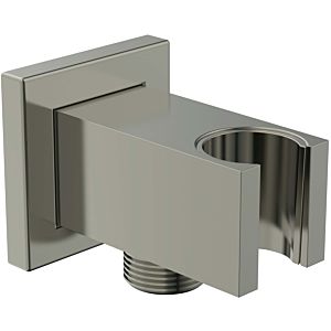 Ideal Standard Idealrain Atelier wall elbow BC771GN with shower bracket, flush-mounted G1 / 2, square, Silver Storm
