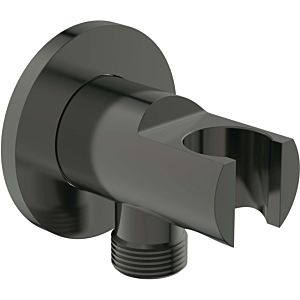 Ideal Standard Idealrain Atelier Wandanschlussbogen BC807A5 mit Brausehalter, UP G1/2, rund, Magnetic Grey